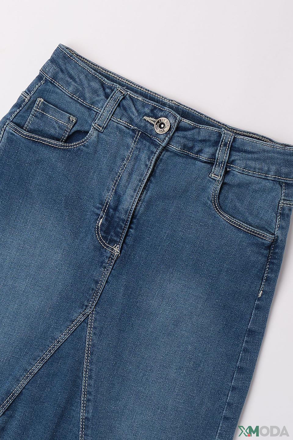 Юбка Ido дев. джинсовая с бахромой