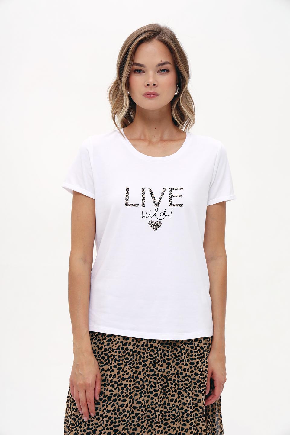 Футболка More and More с принтом Live Wild