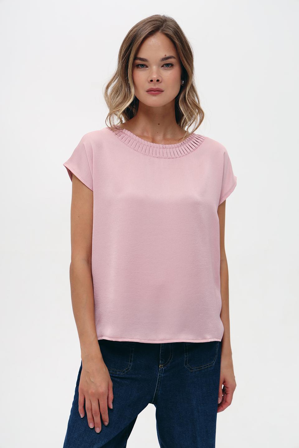 Блуза More and More с рюшами пудрово-розовый