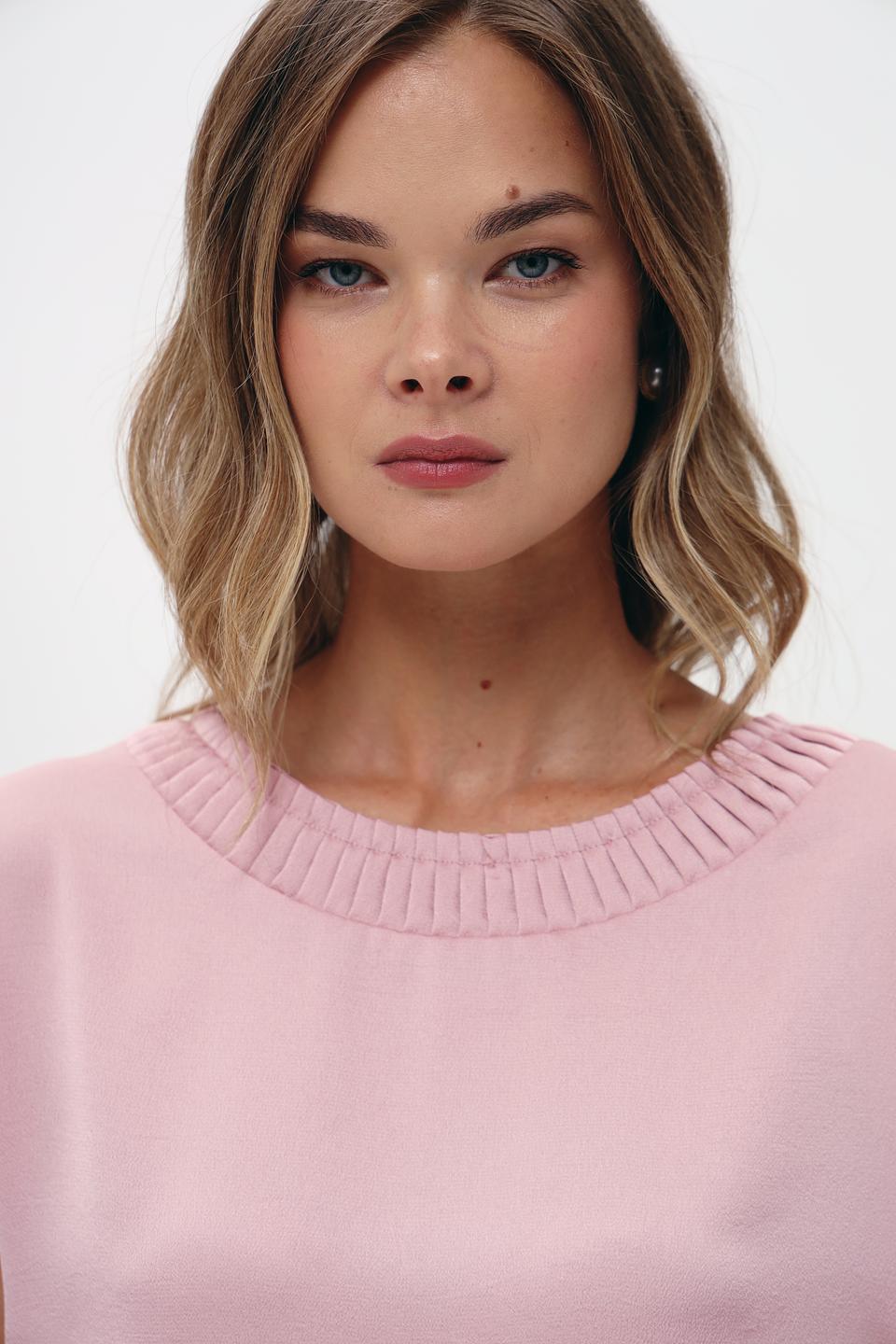 Блуза More and More с рюшами пудрово-розовый