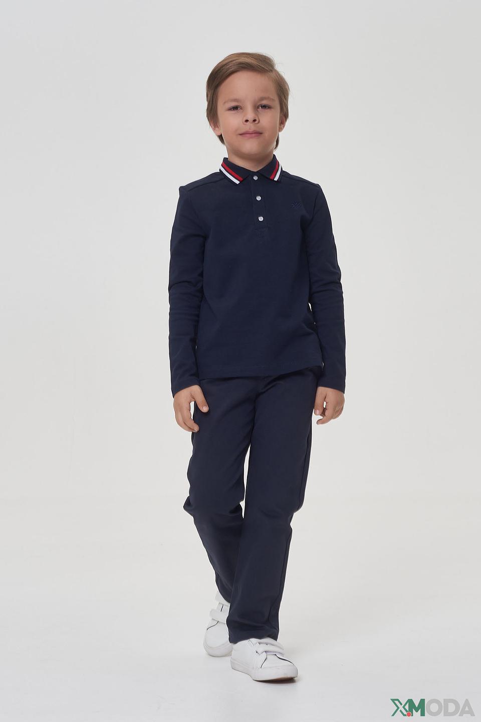 Рубашка-поло Choupette синяя с длинным рукавом