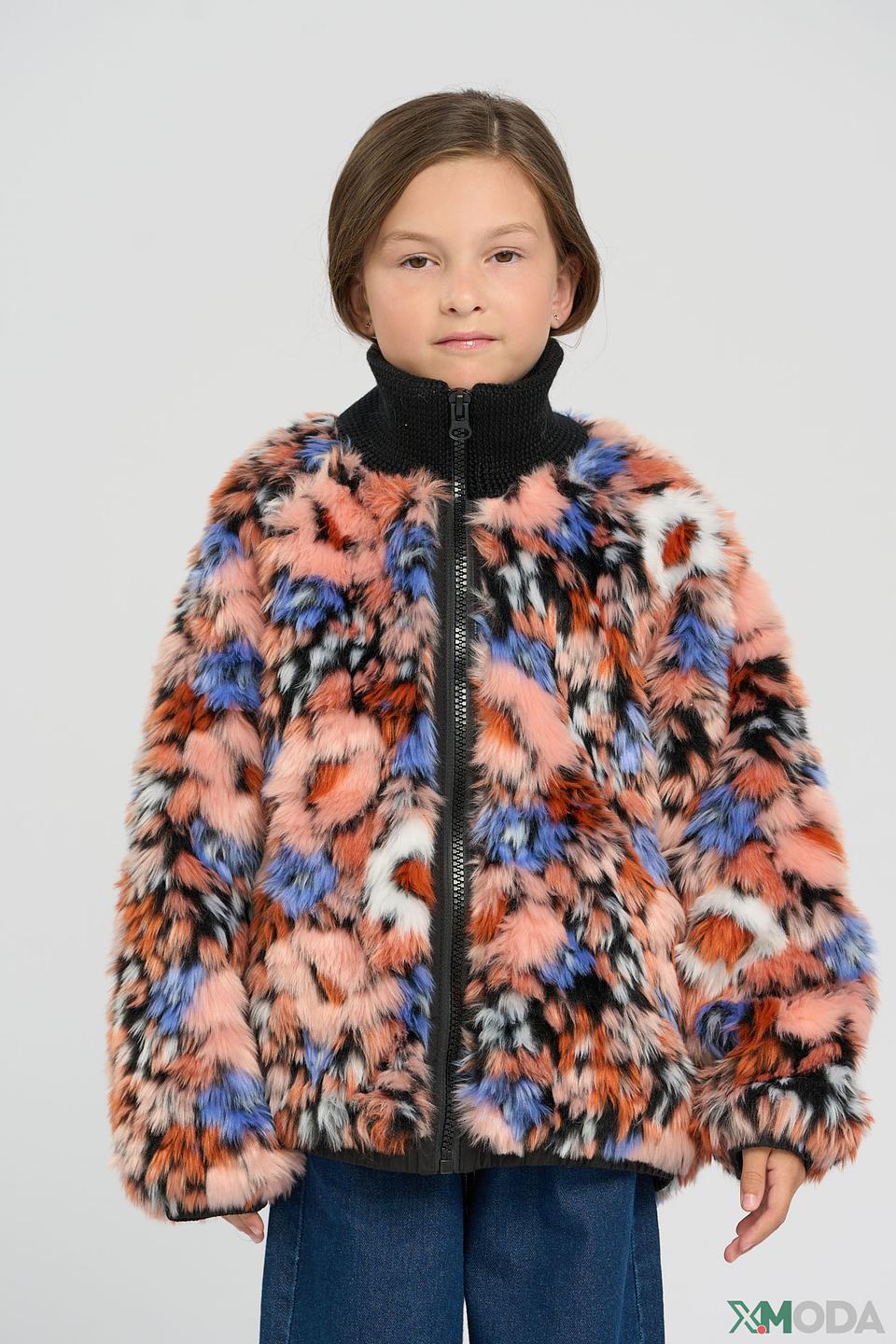 Куртка Choupette дев. меховая разноцветная