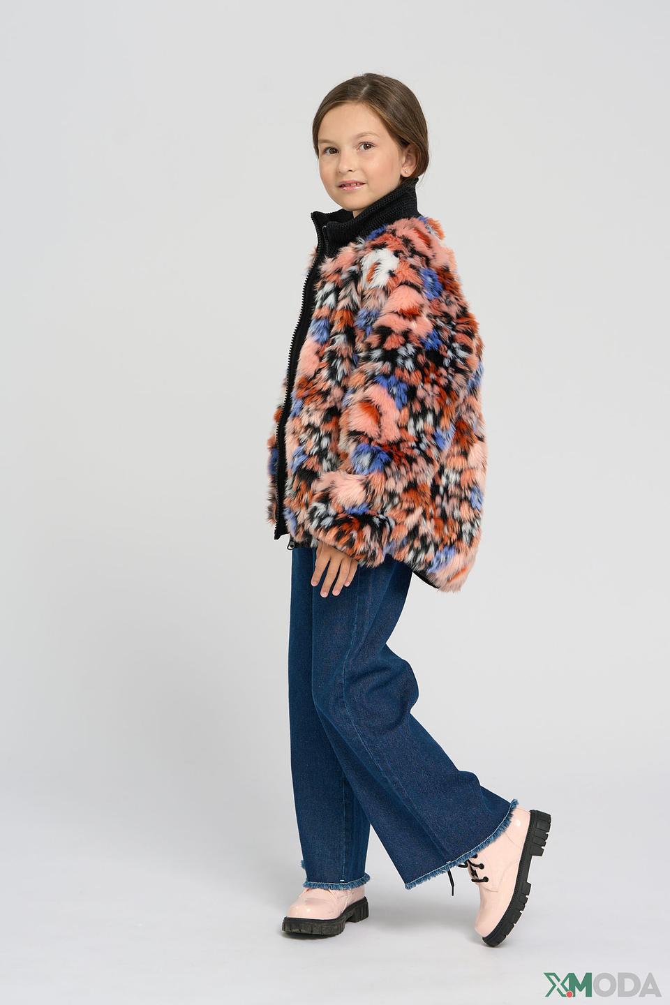 Куртка Choupette дев. меховая разноцветная