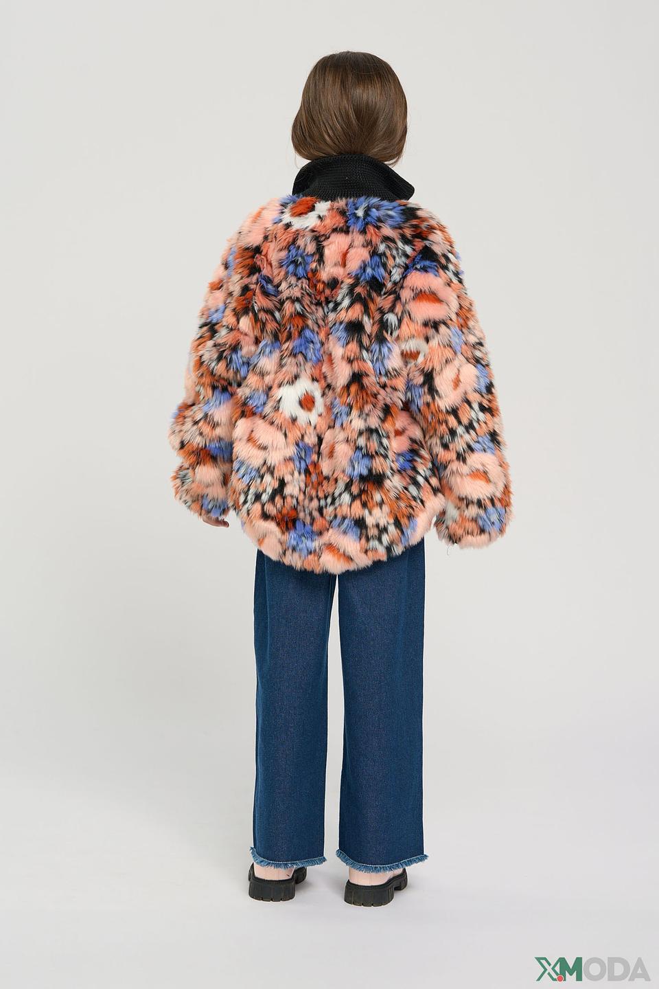 Куртка Choupette дев. меховая разноцветная