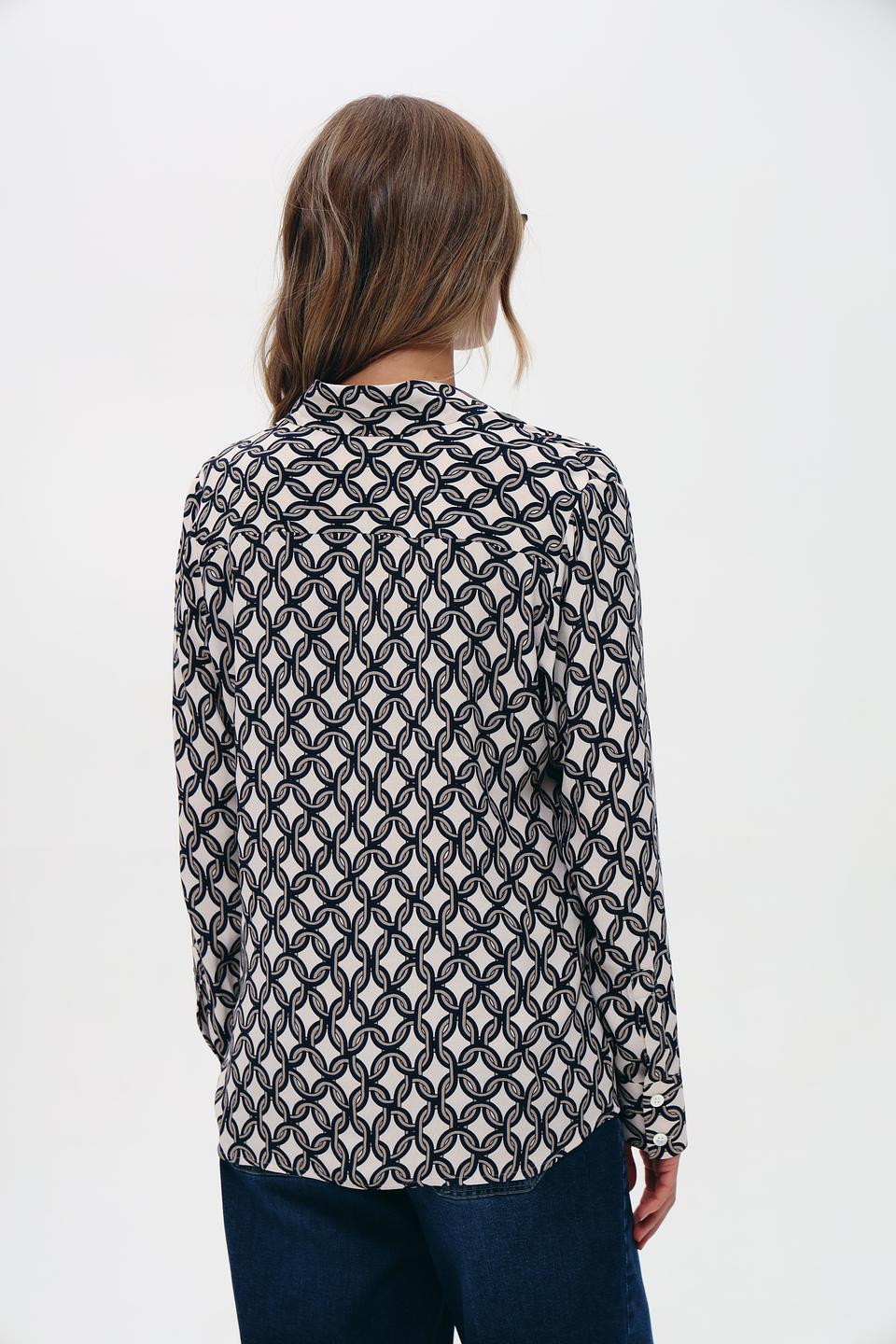 Блуза Seidensticker с принтом "Цепи"