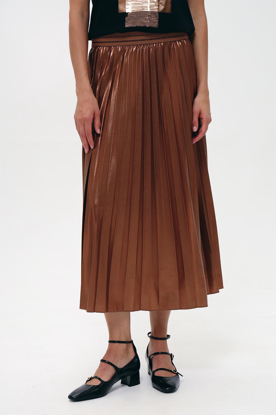 Юбка Lecomte плиссированная терракотовая