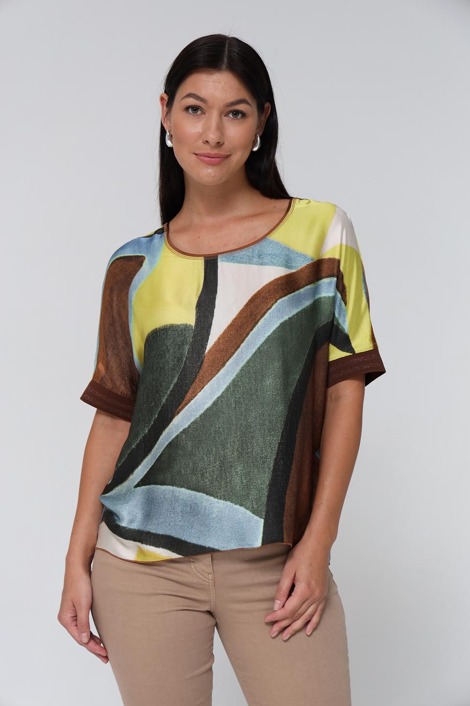 Блуза Lecomte с абстрактным принтом