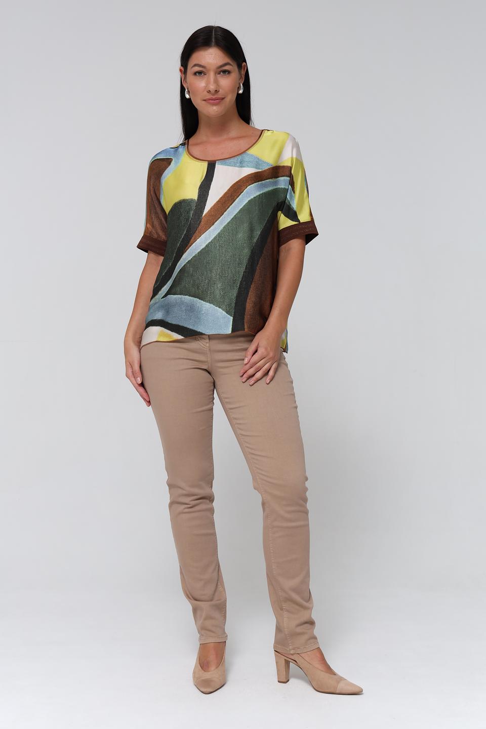 Блуза Lecomte с абстрактным принтом