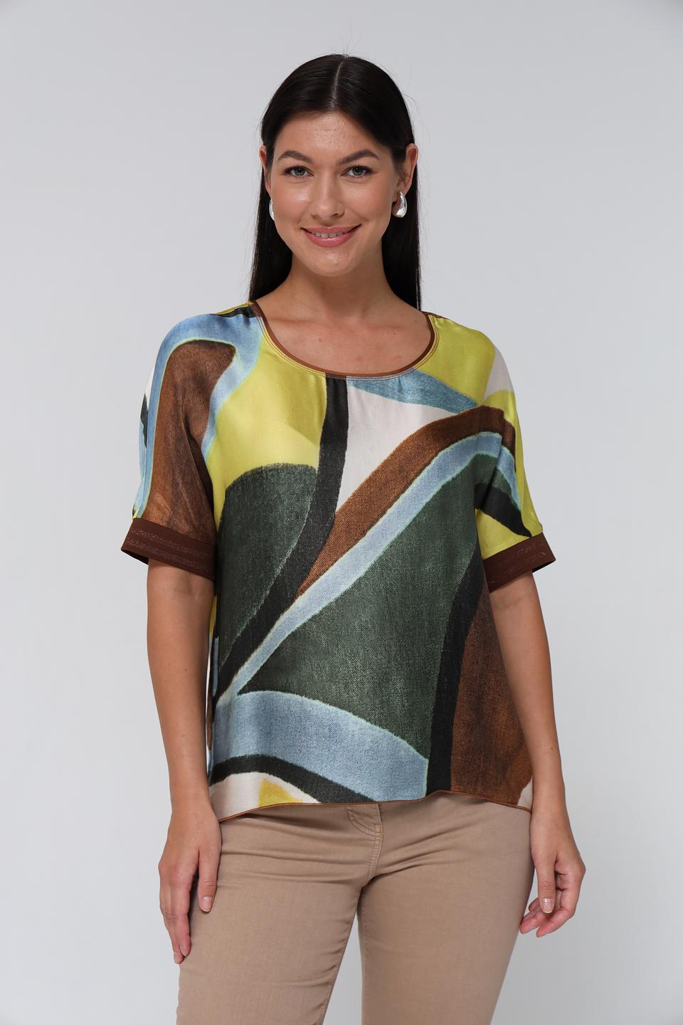 Блуза Lecomte с абстрактным принтом