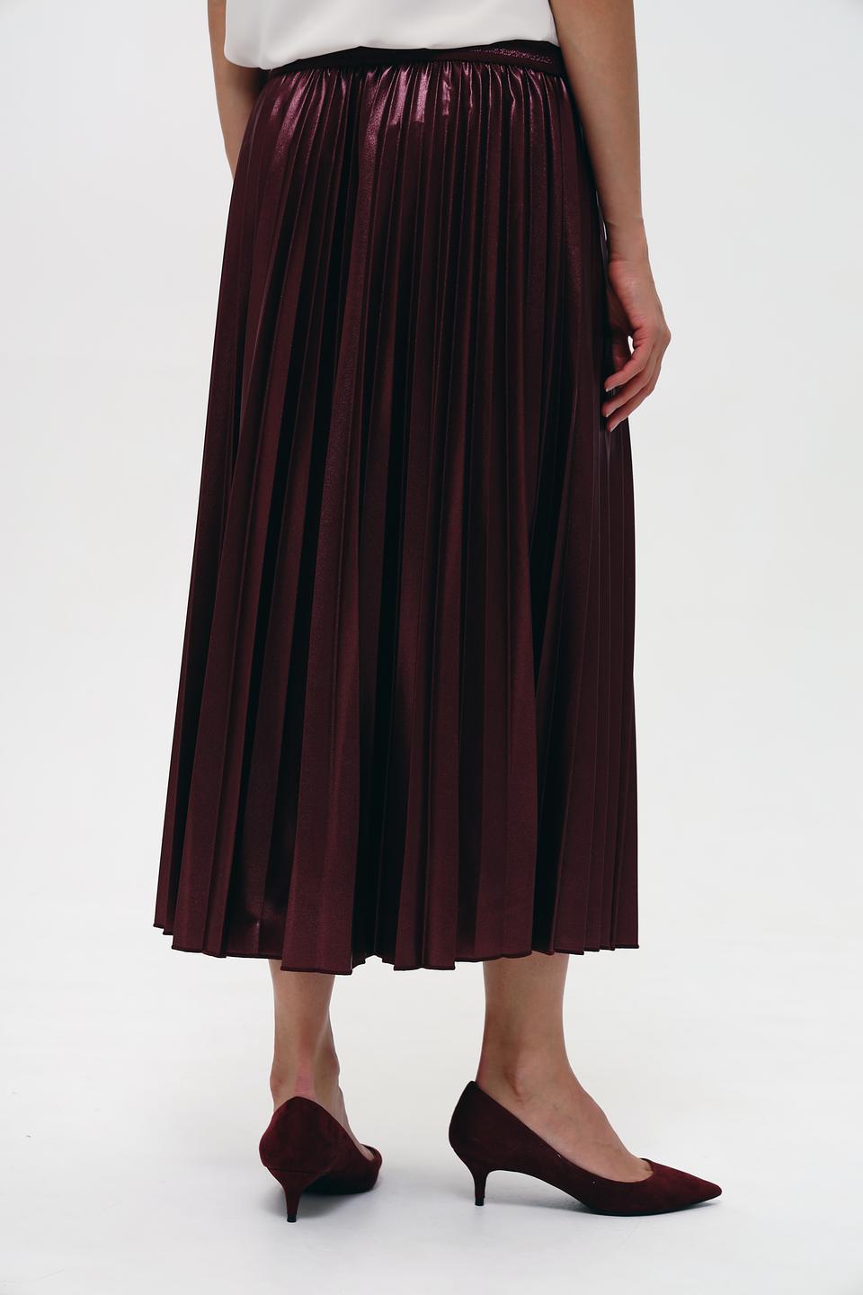Юбка Lecomte плиссированная бордовая
