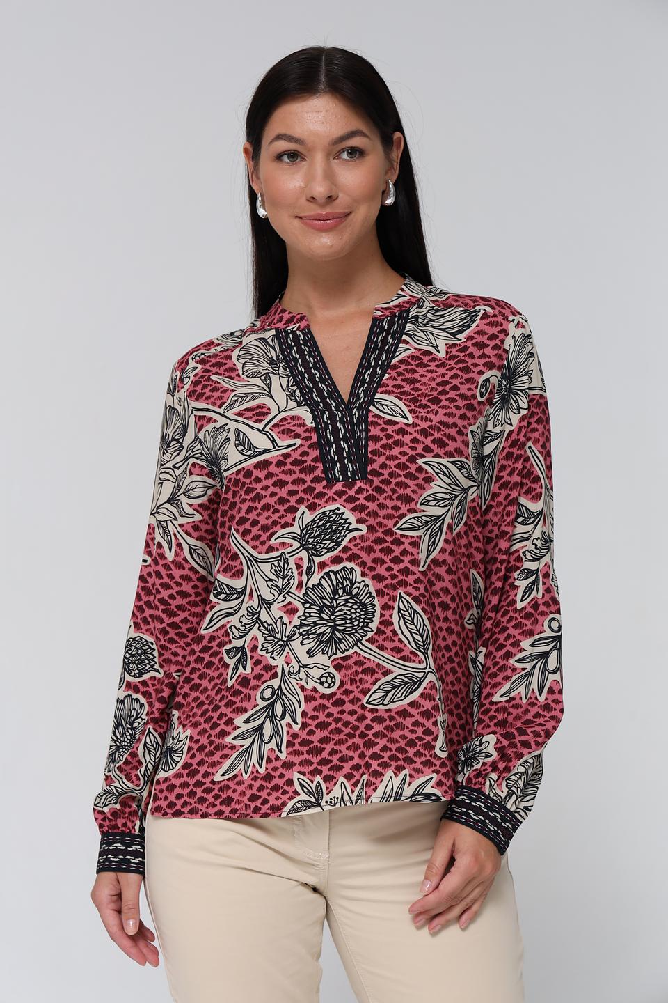 Блуза Bianca с цветочным принтом