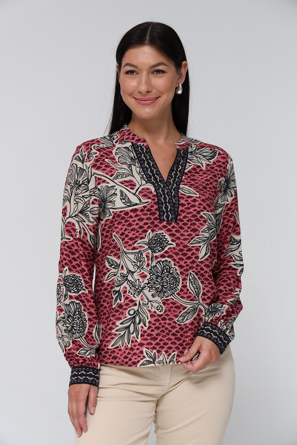 Блуза Bianca с цветочным принтом
