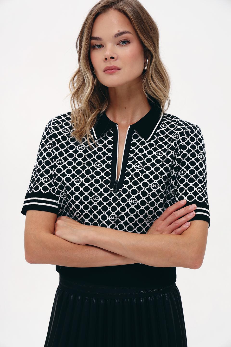 Пуловер Marc Cain с логотипом чёрный