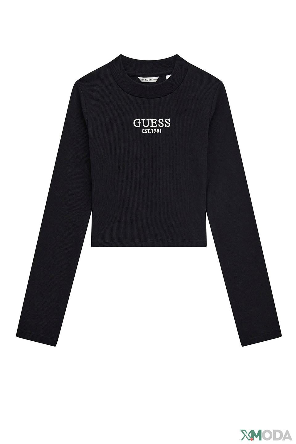 Футболка Guess дев. с логотипом чёрная