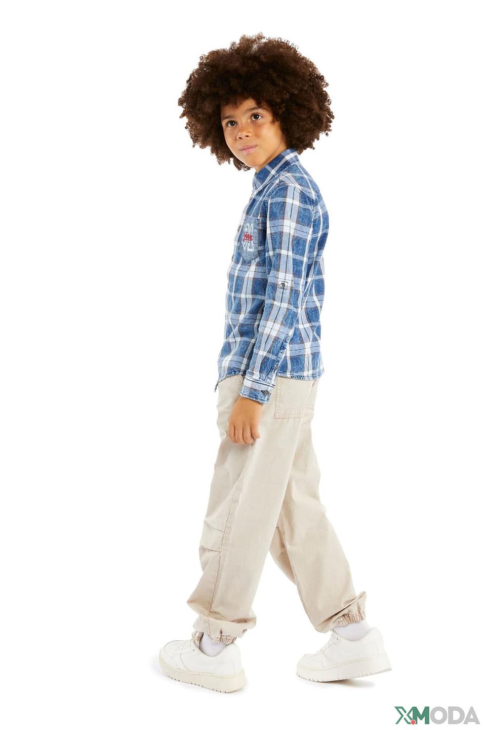 Рубашка Guess в клетку синяя