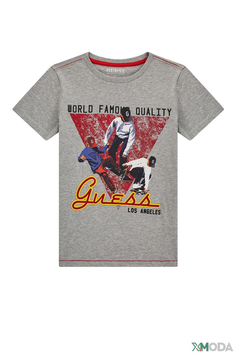 Футболка Guess с принтом серый