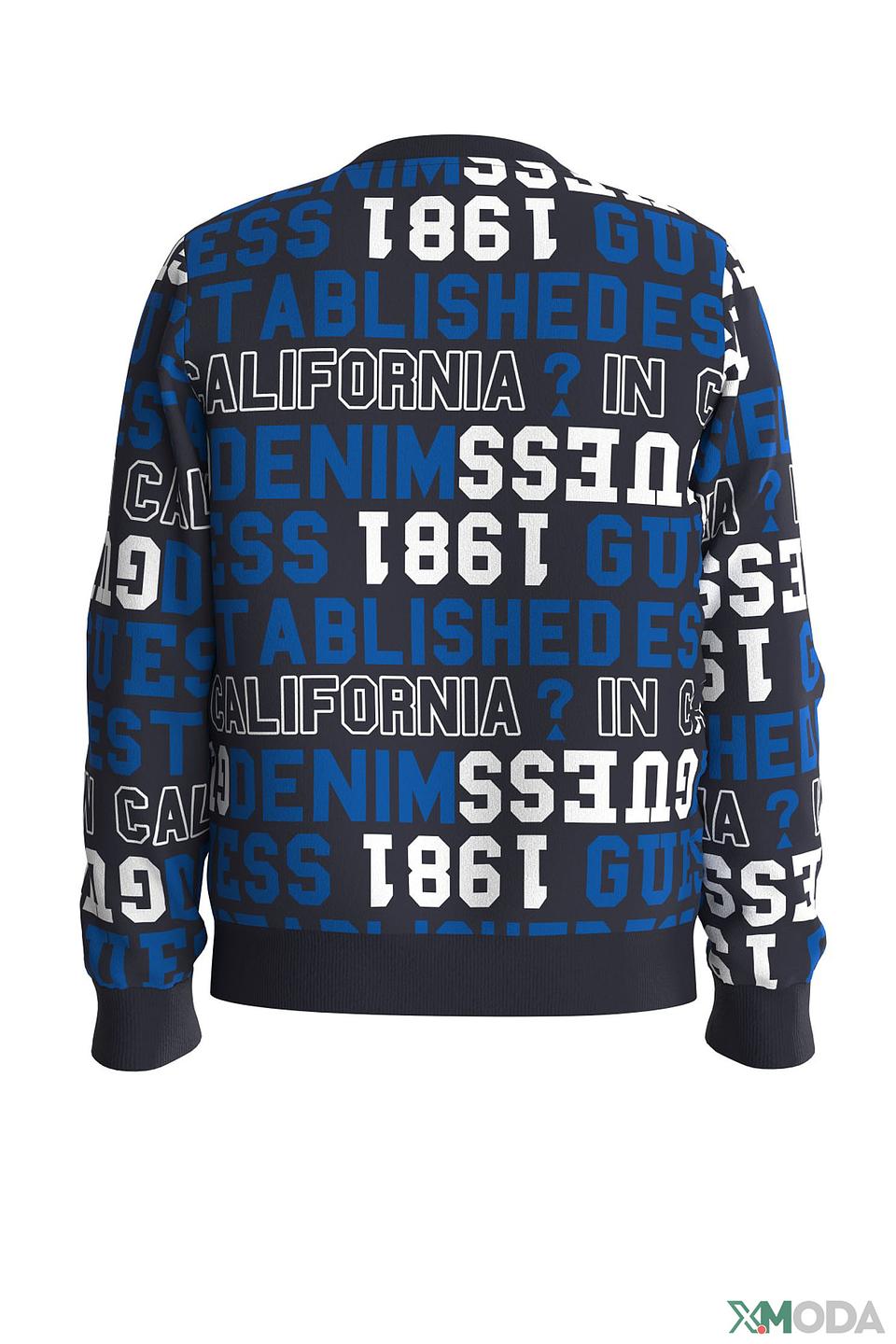 Джемпер Guess с логотипом синий