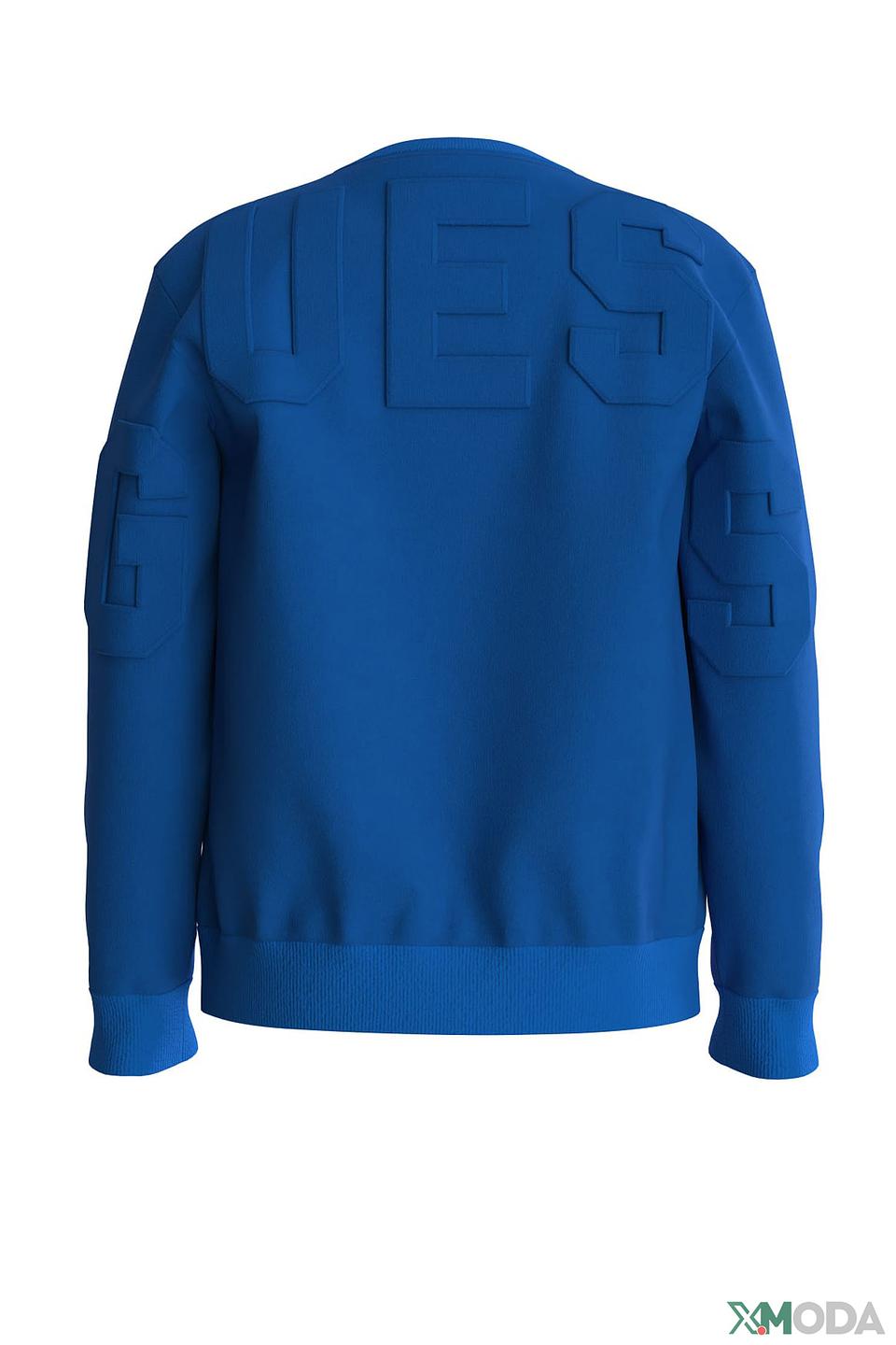 Джемпер Guess синий с логотипом