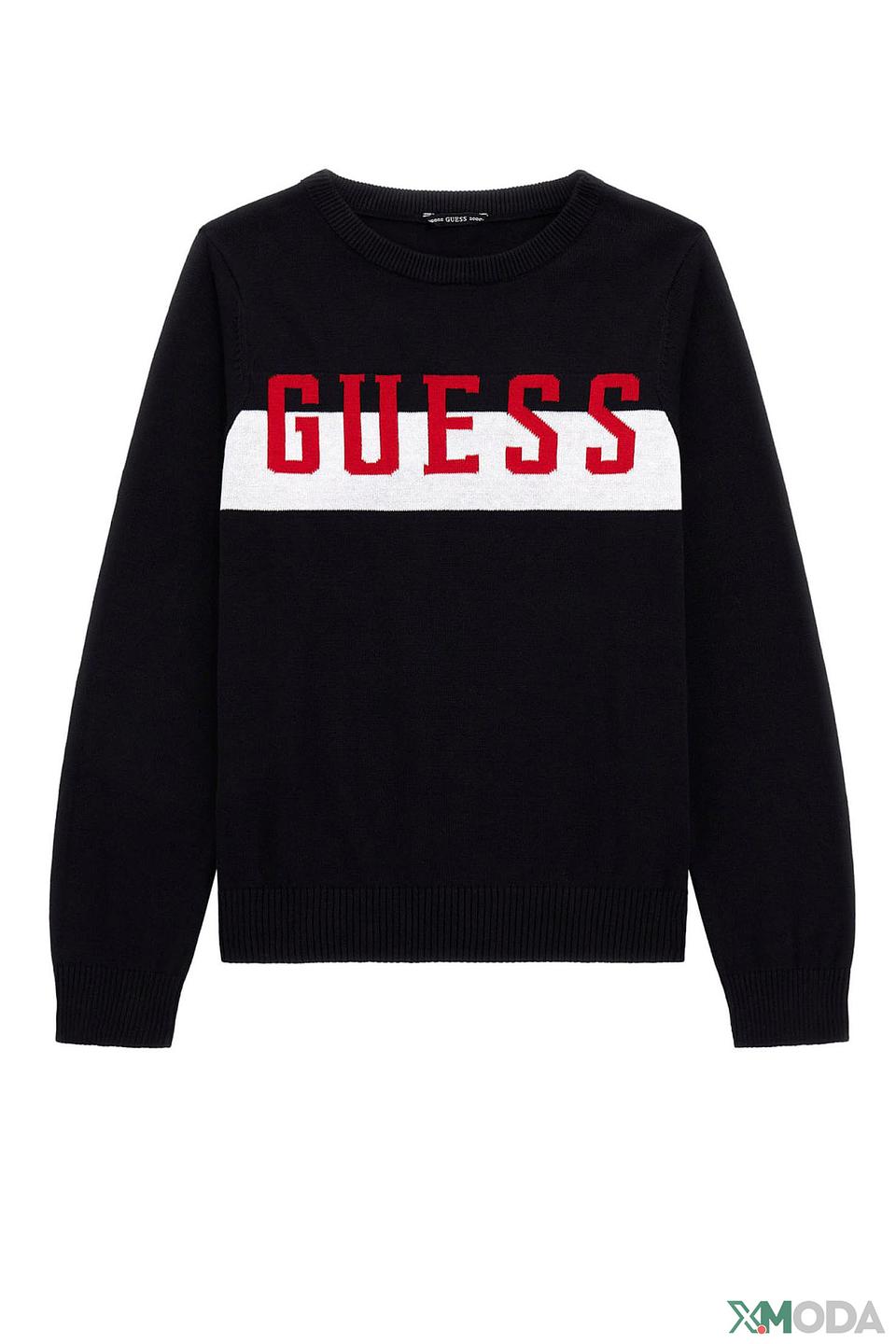 Джемпер Guess логотип чёрный