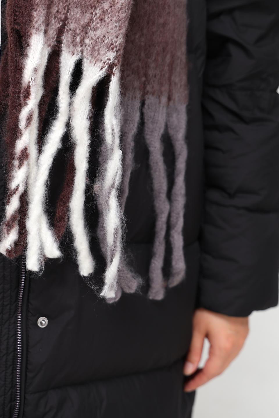 Шарф Electra style в клетку с бахромой