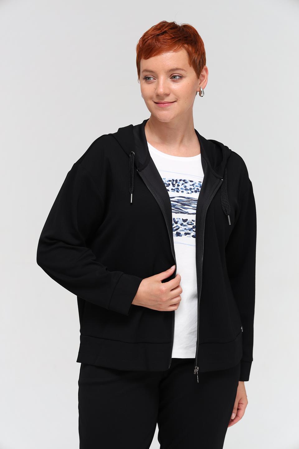Жакет Lebek на молнии чёрный