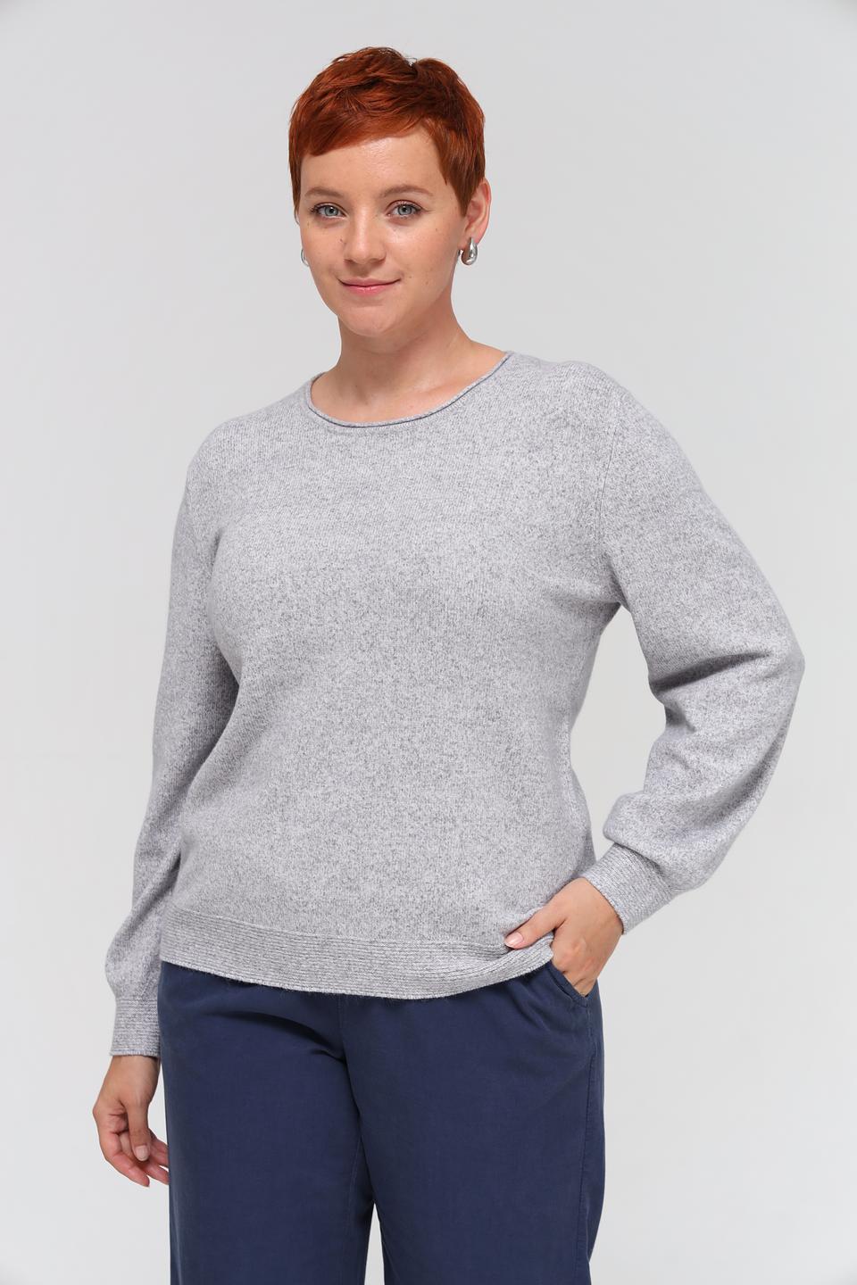 Пуловер Olsen серый меланж