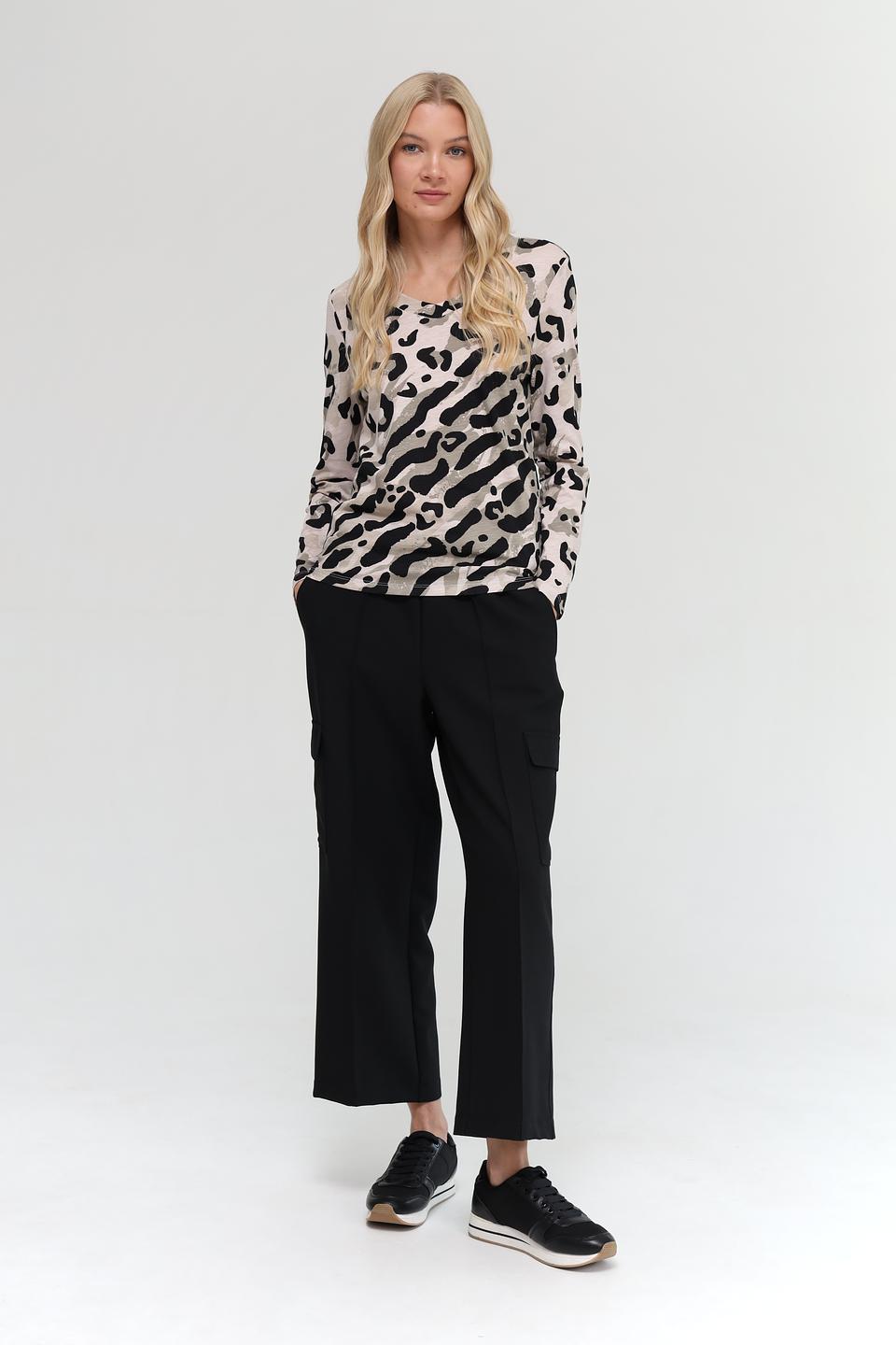 Лонгслив Lebek с принтом