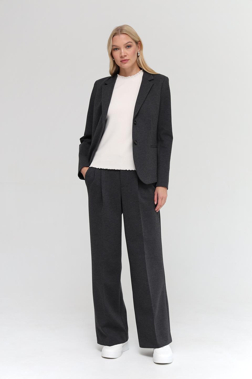 Жакет Oui приталенный серый