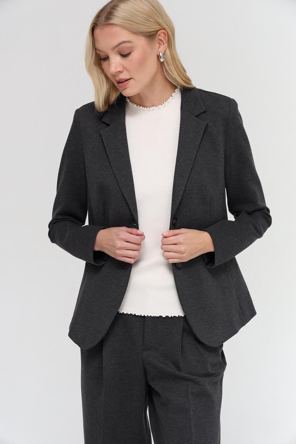 Жакет Oui приталенный серый