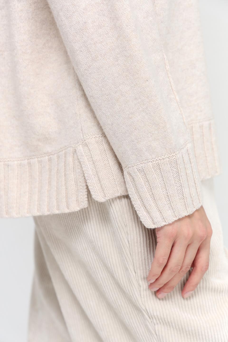 Пуловер Oui бежевый