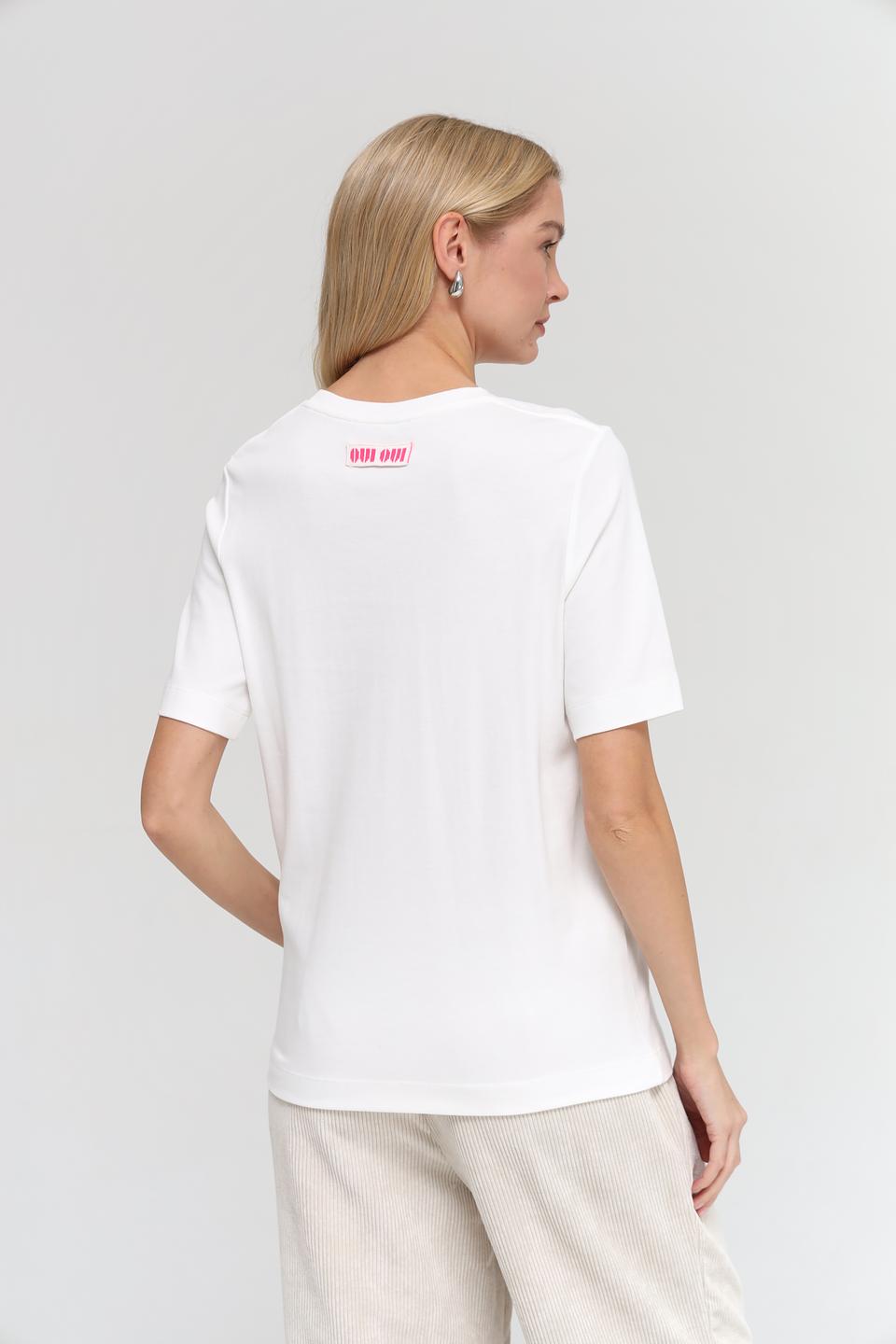 Футболка Oui с принтом, белый