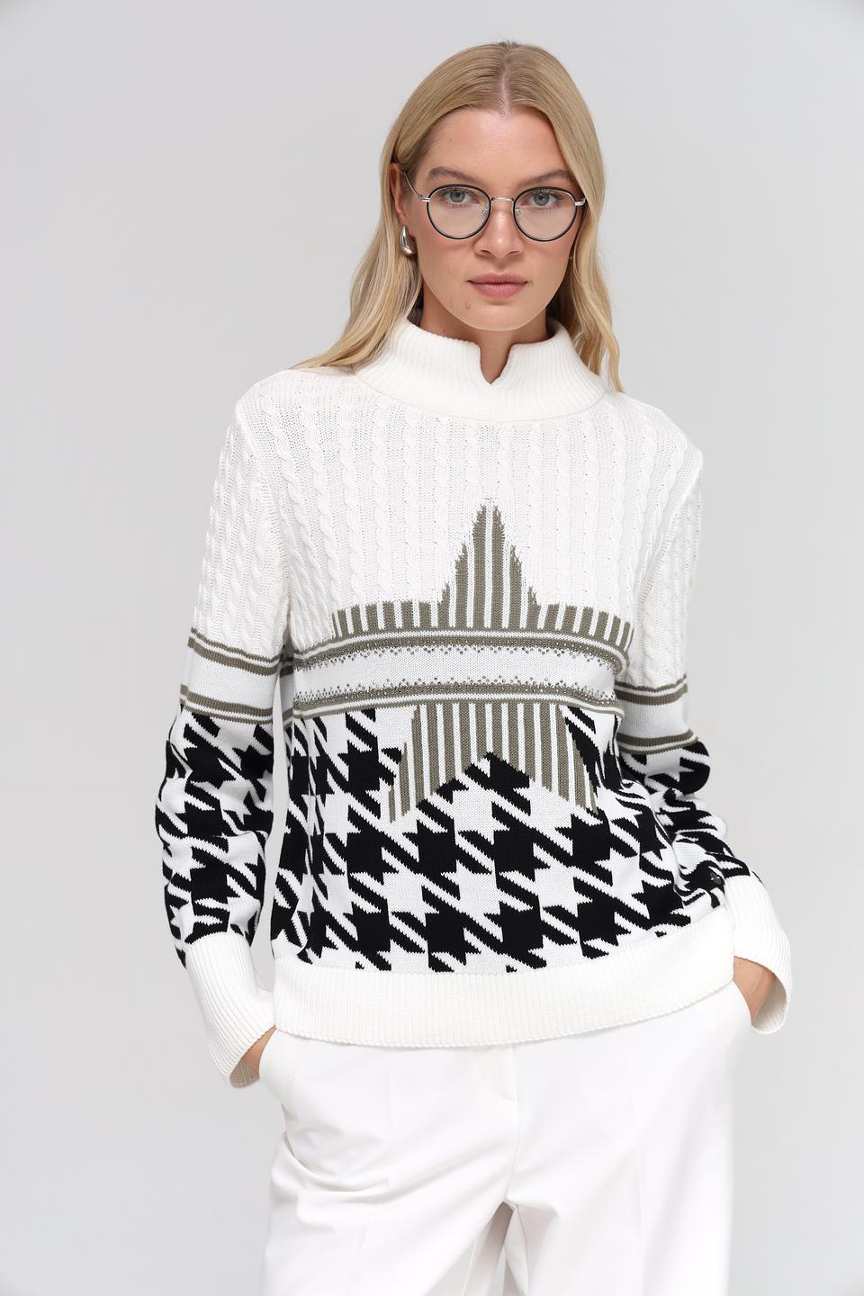 Пуловер Monari в клетку