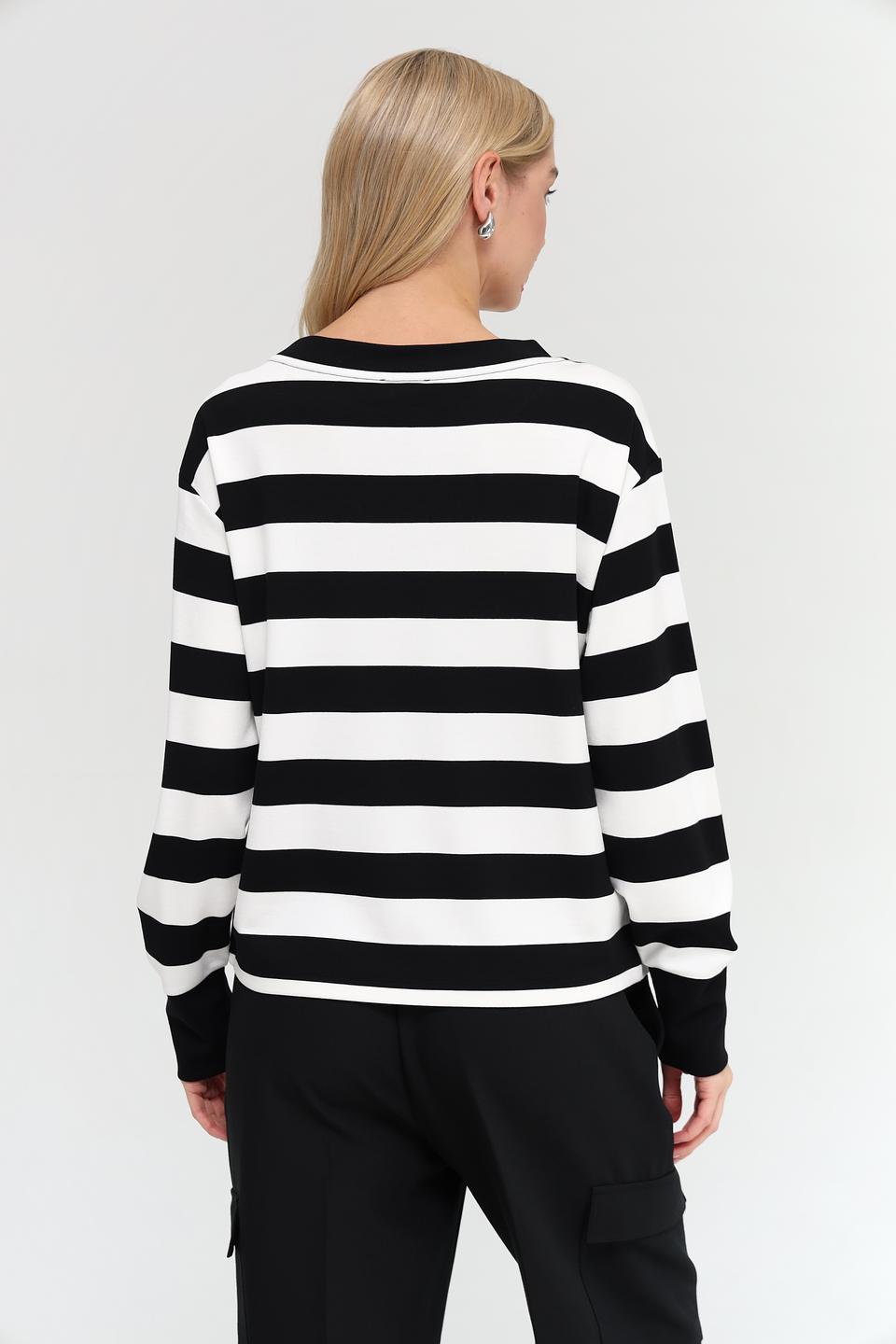 Пуловер Monari в полоску с пайетками