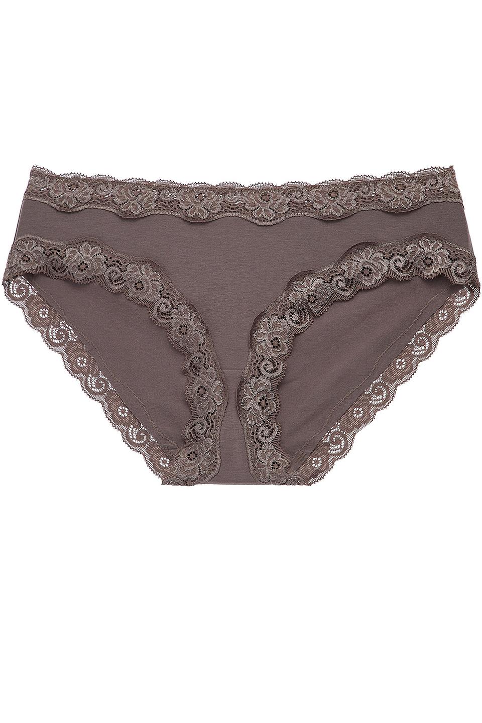 Трусы Lowry с кружевом коричневые