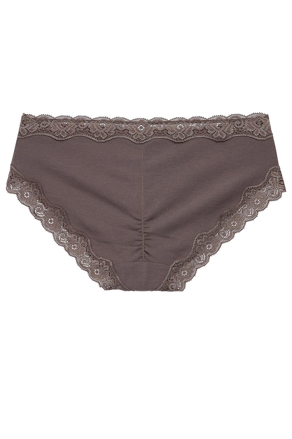 Трусы Lowry с кружевом коричневые