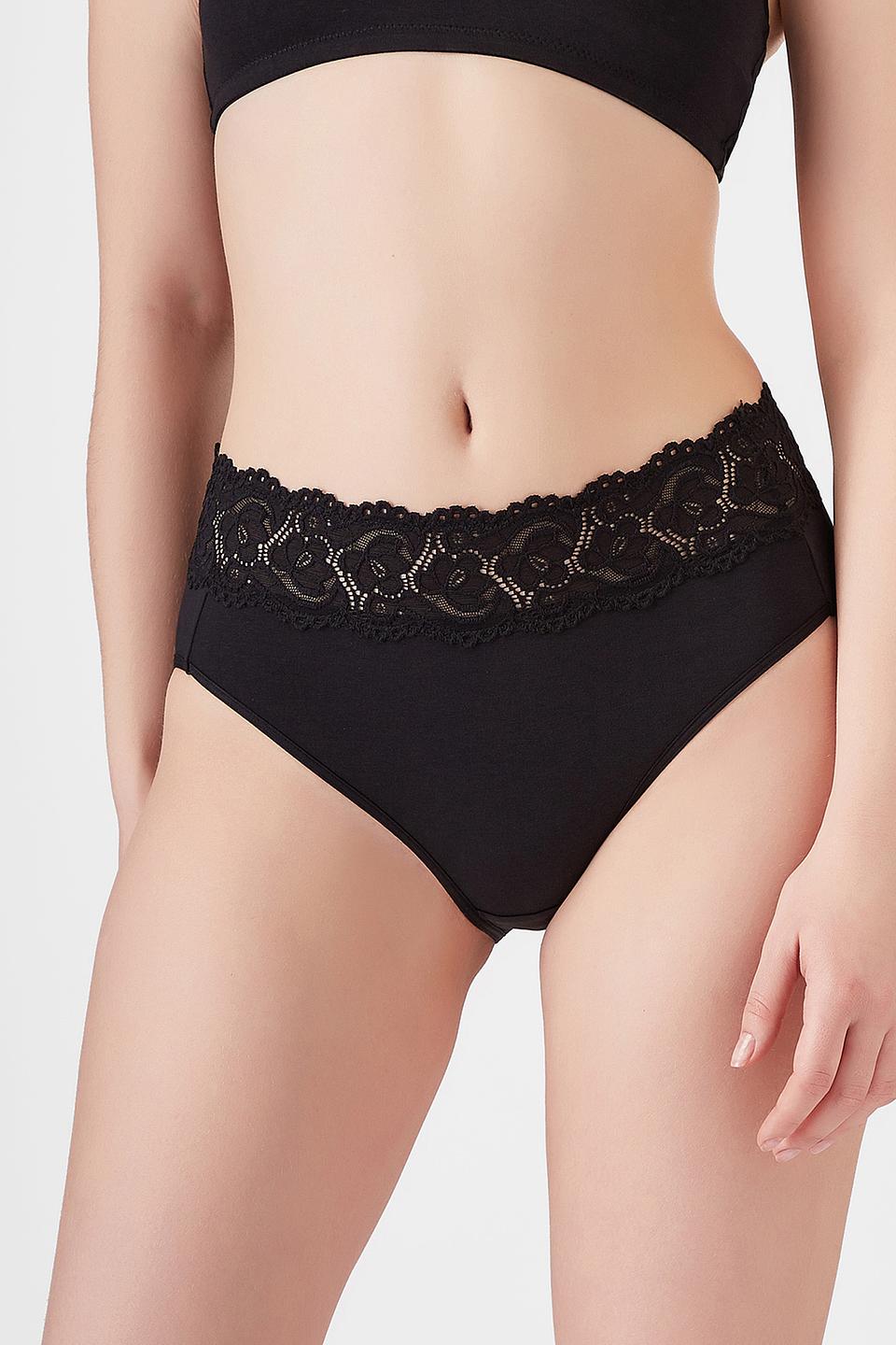 Трусы Lowry с кружевом чёрные