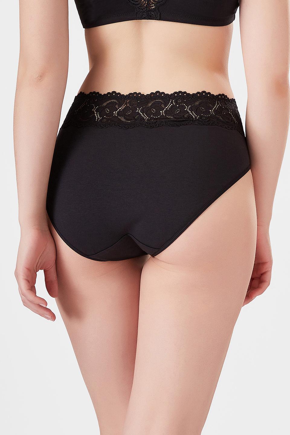 Трусы Lowry с кружевом чёрные
