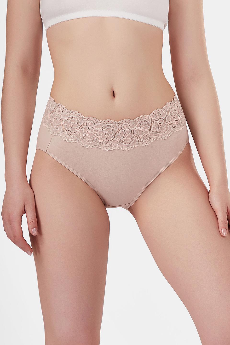 Трусы Lowry с кружевом бежевые