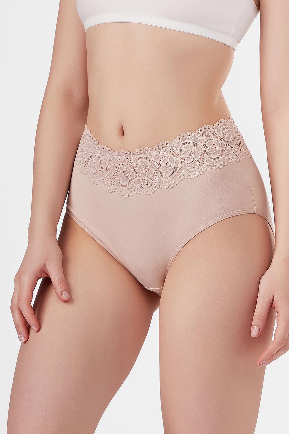 Трусы Lowry с кружевом бежевые