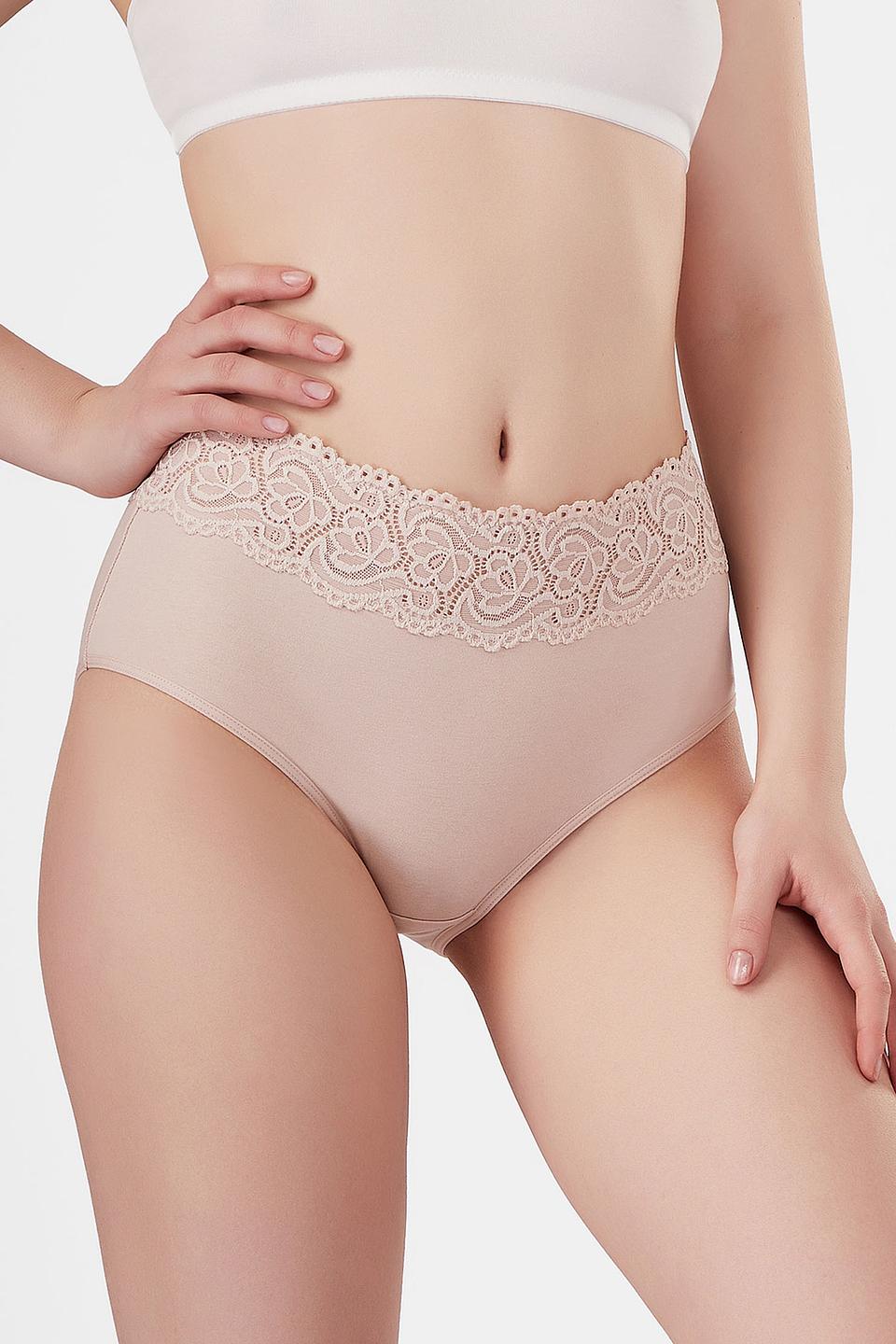 Трусы Lowry с кружевом бежевые
