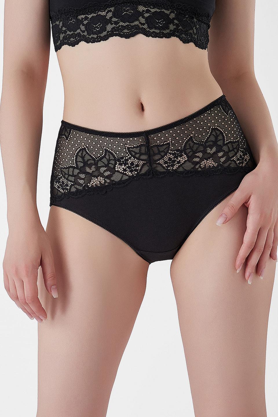 Трусы Lowry с кружевом чёрные