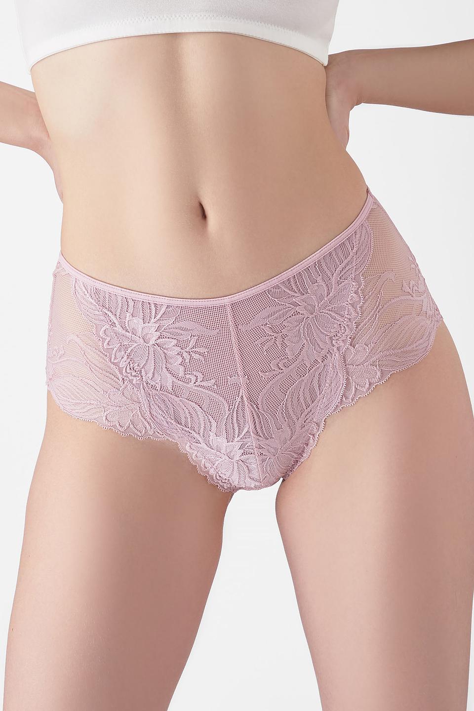 Трусы Lowry с кружевом светло-сиреневые