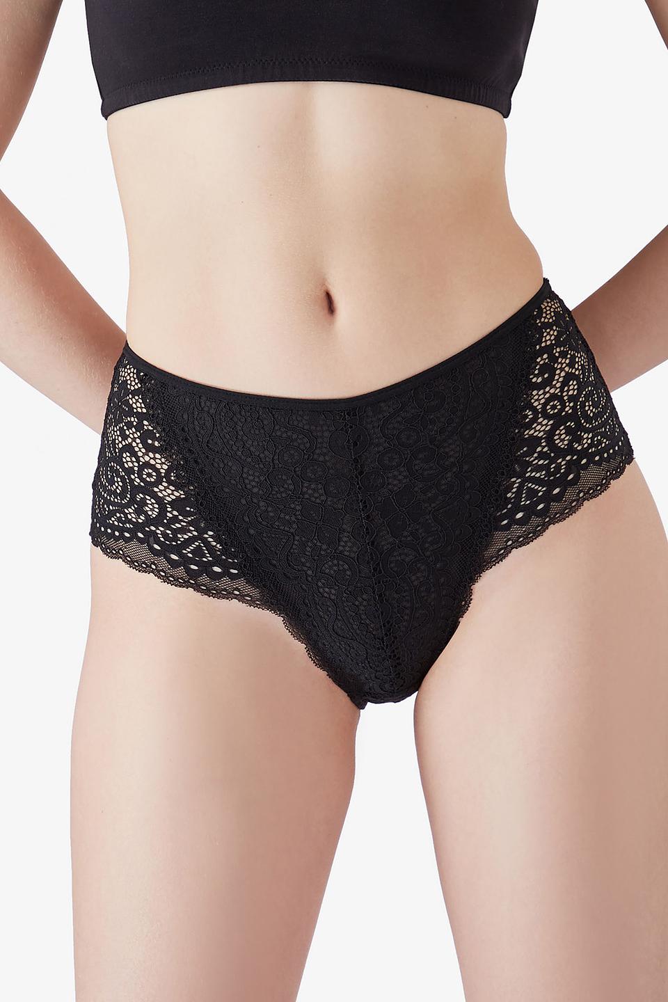 Трусы Lowry женские черные с кружевом