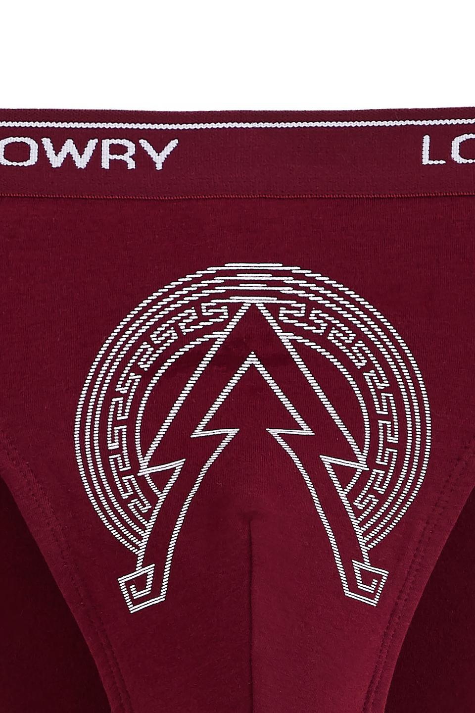 Трусы Lowry с принтом бордовые