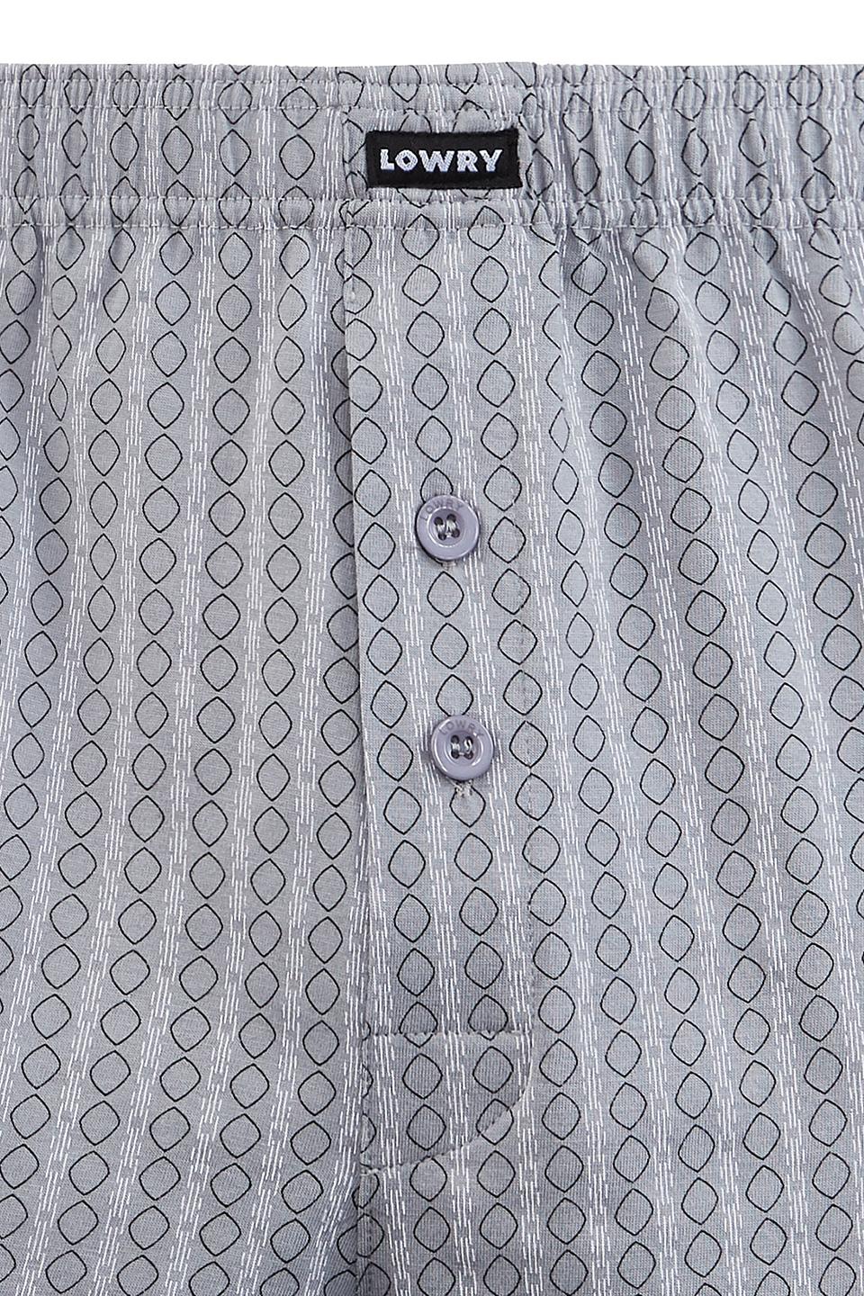 Трусы Lowry мужские в ромб серые