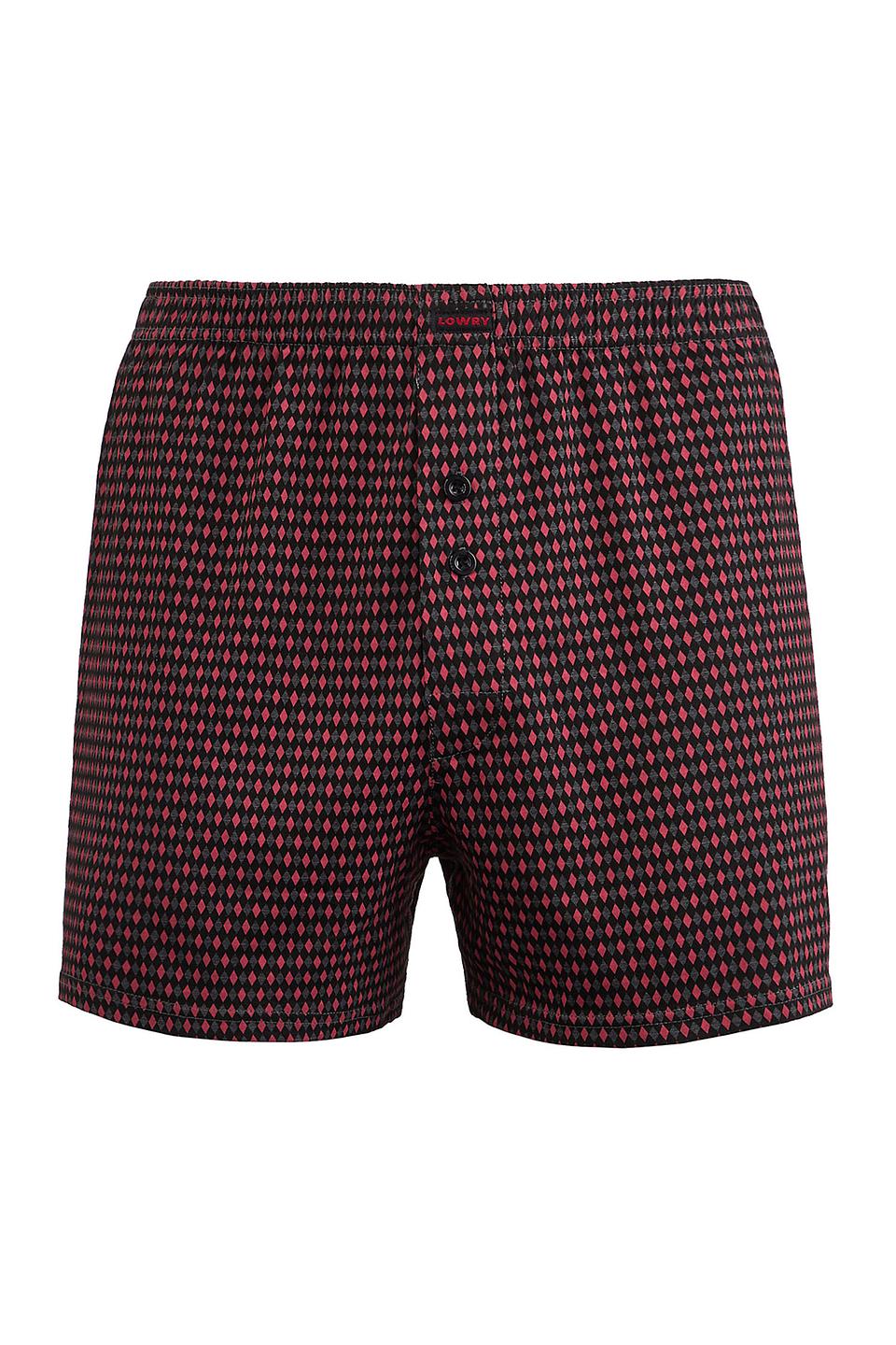 Трусы Lowry мужские в ромбик терракотовые