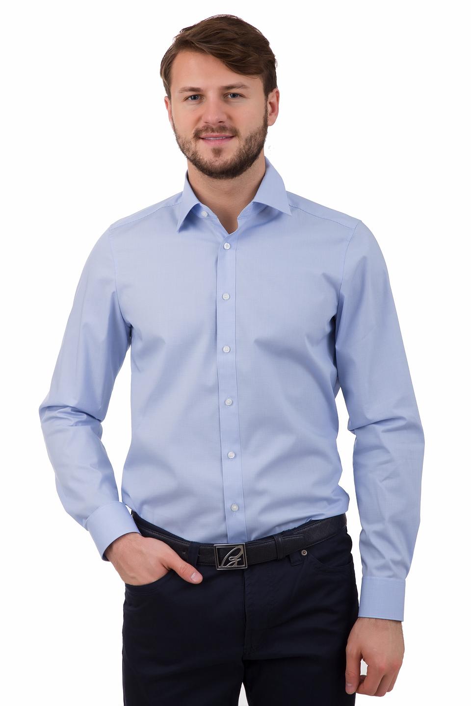 Рубашка Olymp с длинным рукавом голубая