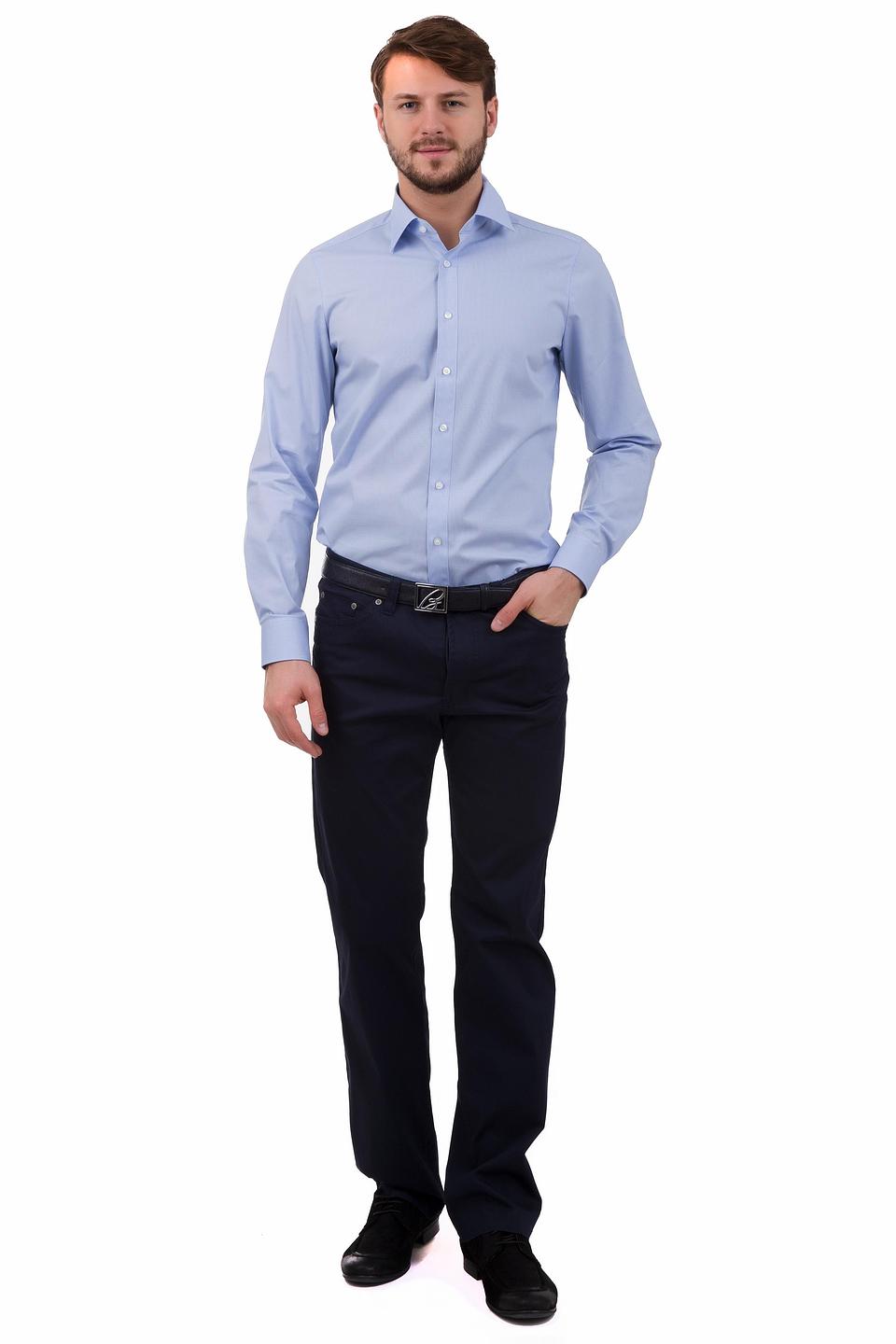 Рубашка Olymp с длинным рукавом голубая