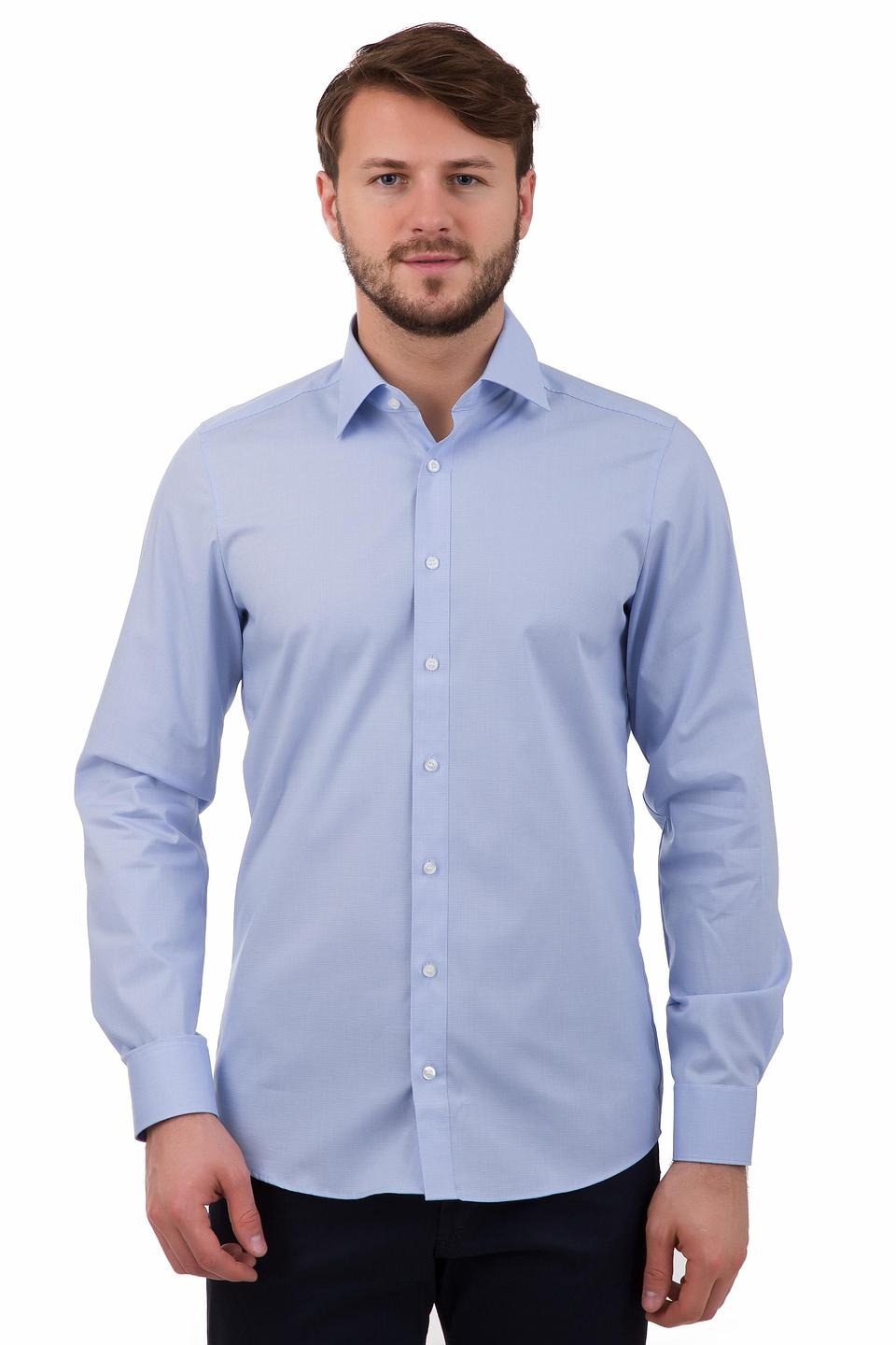 Рубашка Olymp с длинным рукавом голубая