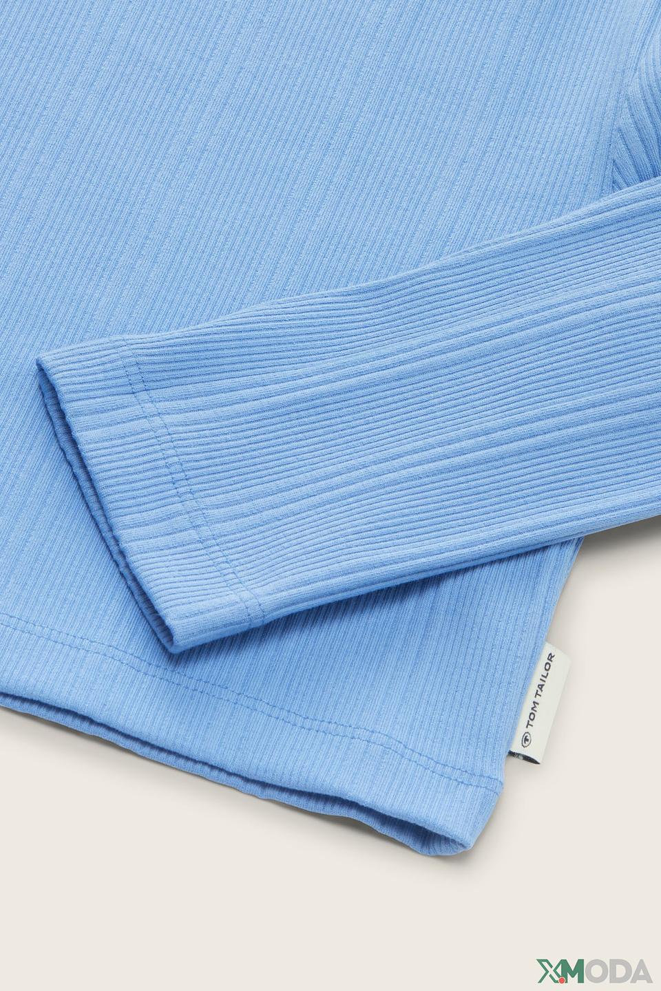 Футболка Tom Tailor голубая в рубчик